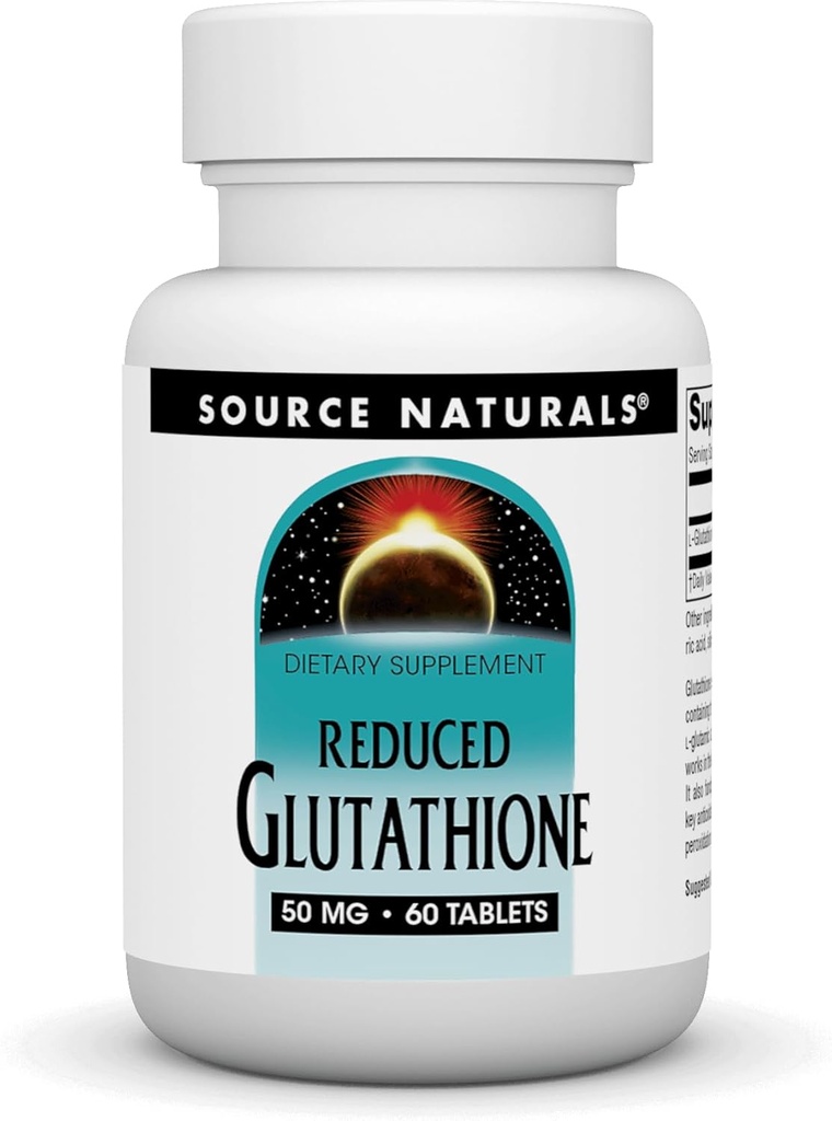 Source Naturals Glutathione, Supplement for Liver Support* - 50mg - 60 Tablet