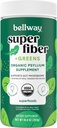 Bellway Super Fiber + Greens Toz, Sugar-Free Psyllium Husk Fiber Supplement Toz Super Greens (30 hizmet)