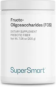 Supersmart - Fructo Oligosaccharides Toz (Prebiyotikler FOS) - Oligofructose Inulin - Fiber Supplement - Intestinal Flora & Gut Health - Digestive Support | Non-GMO & Gluten Free - 200 g