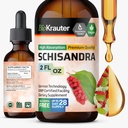 BIO KRAUTER Schisandra Berry Drops - Φυσικό συμπλήρωμα Schisandra για την υποστήριξη Mood - Αλκοόλ & Ζάχαρη Χωρίς εκχύλισμα - 2 FL.Oz.
