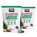 FORCE FACTOR Smarter Greens Superfood Chews, 2-Pack, Greens and Superfoods with Probiotics, Antioxidants, and Fiber, Greens Supplement to support Digestion, Nitric Oxide, and Energy, 120 Μαλακά Chews