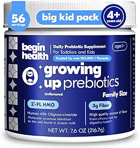 Çocuklar için Prebiyotikler 56-Packs | Prebiyotik ► Toz Stool Softeners ve Digestive Gut Health Supplement | Kids Daily Beverages ve Soft Foods ile karıştırmak için ideal - Unflavored