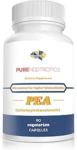 Pure Nootropics - Palmitoylethanolamide (Micronized Pea) 400 mg Capsules | 90 Veg Caps Value Pack | Supports Relief from Occasional Discomfort | Supports Immune System