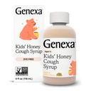Genxa Kids' Organic Honey Cough Syrup, Dye Free, 0% Yapay Katkılar, Çocuk 2-11 Çocuklar için Yeniden Çatıldı, Soothing Natural Honey Flavor, Gluten Free, & Non-GMO 4 fl ozz