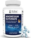 Dr. Berg en güçlü 4-in-1 Chelated Magnezyum Glycinate with Clean, Potent & Pure Materialss | 4X Lab-Tested &  Valid | USA Formulated Magnezyum Supplement Capsules | 150 Capsules