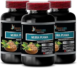 Erkekler için enerji takviyeleri - MUIRA PUAMA EXTRACT 2200Mg - MALE ENHANCEMENT - enerji artışı - erkekler için muira puama - muira puama herb - muira puama kök çıkar - 3 Bot 180 Caps