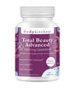 Body Kitchen Total Beauty Advanced, Contains Elastin, Keratin, Biotin ve Hyaluronic Acid, Supports Hair growth, Skin Renewal, Nail Strength, Veggie Caps, 90 Count