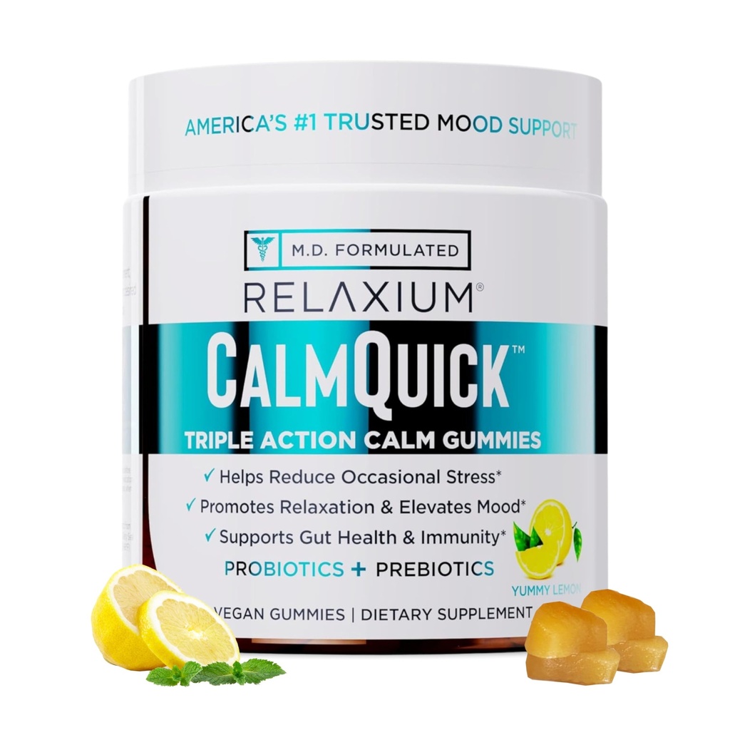 Relaxium Calm Gummy, ABD'de B6, Magnezyum ve L-Theanine, One Gummy per Service, 60 Gummies