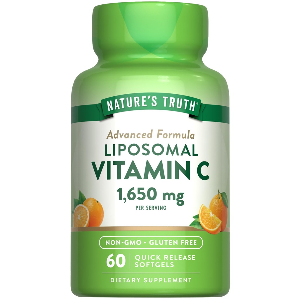 Nature's Truth Liposomal Vitamin C | 1650 mg | 60 Softgels | Non-GMO & Gluten Free Supplement Supplement