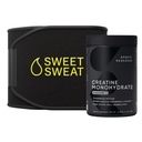 Sports Research Training Performance Pack - Creatine Monohydrate and Sweet Sweat Waist Trimmer (Black/Yellow, Small)