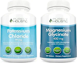 Potasyum klorid 99 mg + Magnezyum Glycinate 400 mg - 365 + 270 Tablet - Vegetarian Sche - ABD'de Made in USA