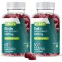 VITEEY Biotin Gummies for Hair Skin and Nails - Biotin for Hair Growth Gummies - 5000 mcg - Vegan, Gluten-Free, Non-GMO - 120 Count Count Count