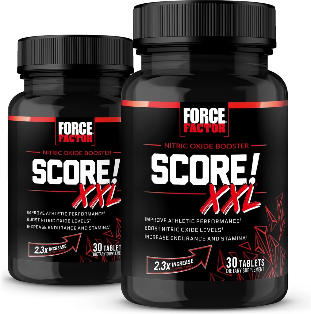 FACTOR Puanı! XXL, 2-Pack, Nitrik Oksit Supplement for Men with L-Citrulline, Black Maca, & Tribulus to improve Athletic Performance, Art Stamina, & Support Blood Flow, 60 Tabletler