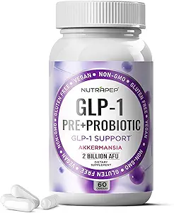 Akkermansia Muciniphila GLP-1 Probiotic Supplements - 2 δισεκατομμύρια AFU με Xylooligoσακχαρίτες XOS Clostridium Bifidobacterium Αυξάνει την παραγωγή GLP1 - Χωρίς γλουτένη Vegan Κάψουλες για άνδρες γυναίκες