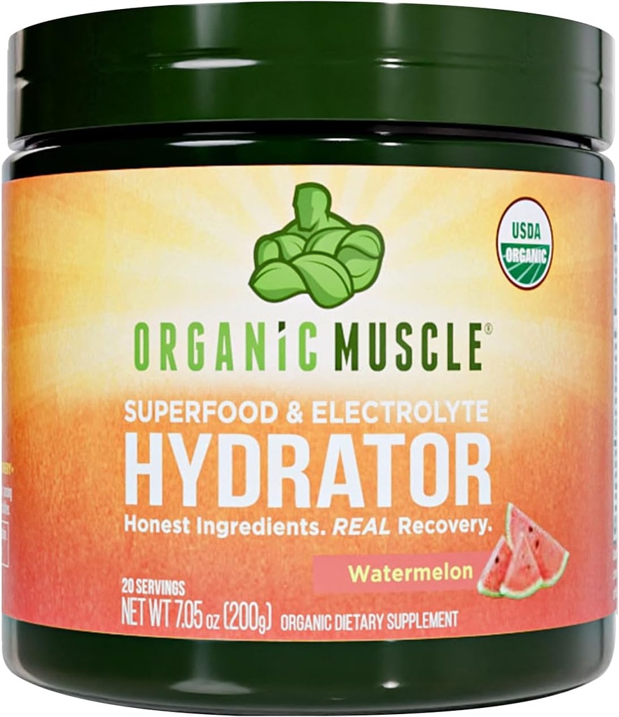 Organik Kas Hydrator | Doğal Elektrolyte Toz Peak Performance & Recovery - Watermelon Flavor, 20 Hizmetler