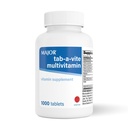 MAJOR Tab-A-Vite Multivitamin Tabletleri - Yetişkinler için Gluten-Free Multivitamin, Supports General Health, Multimineral Supplement, 1000 Count