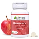 EZ Melts Dissolvable Ubiquinol 100 mg, CoQ10'un Aktif Formu, Erkekler ve Kadınlar için Kalp Sağlığı Supplements, 2Month Supply - 1 Pack