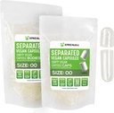 XPRS Nutra Vegan Boyutu 00 Ayrılı Kapsüller - 100 Kont Clear Premium Boş Kapsüller Çantada Ayrıştı - 00 Pills DIY Tamam Filling için Boş