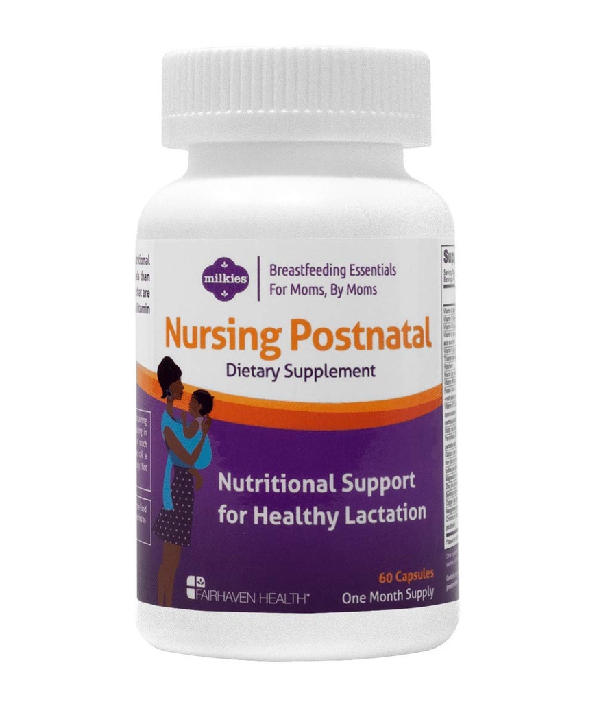 Sütler Fairhaven Health Hemşire Postnatal Vejetaryen Supplement for Emziring Women with Vitamin D and B, Nutritious Kadın Süt Multivitamin - Gluten and Dairy Free - 1 Ay Supply