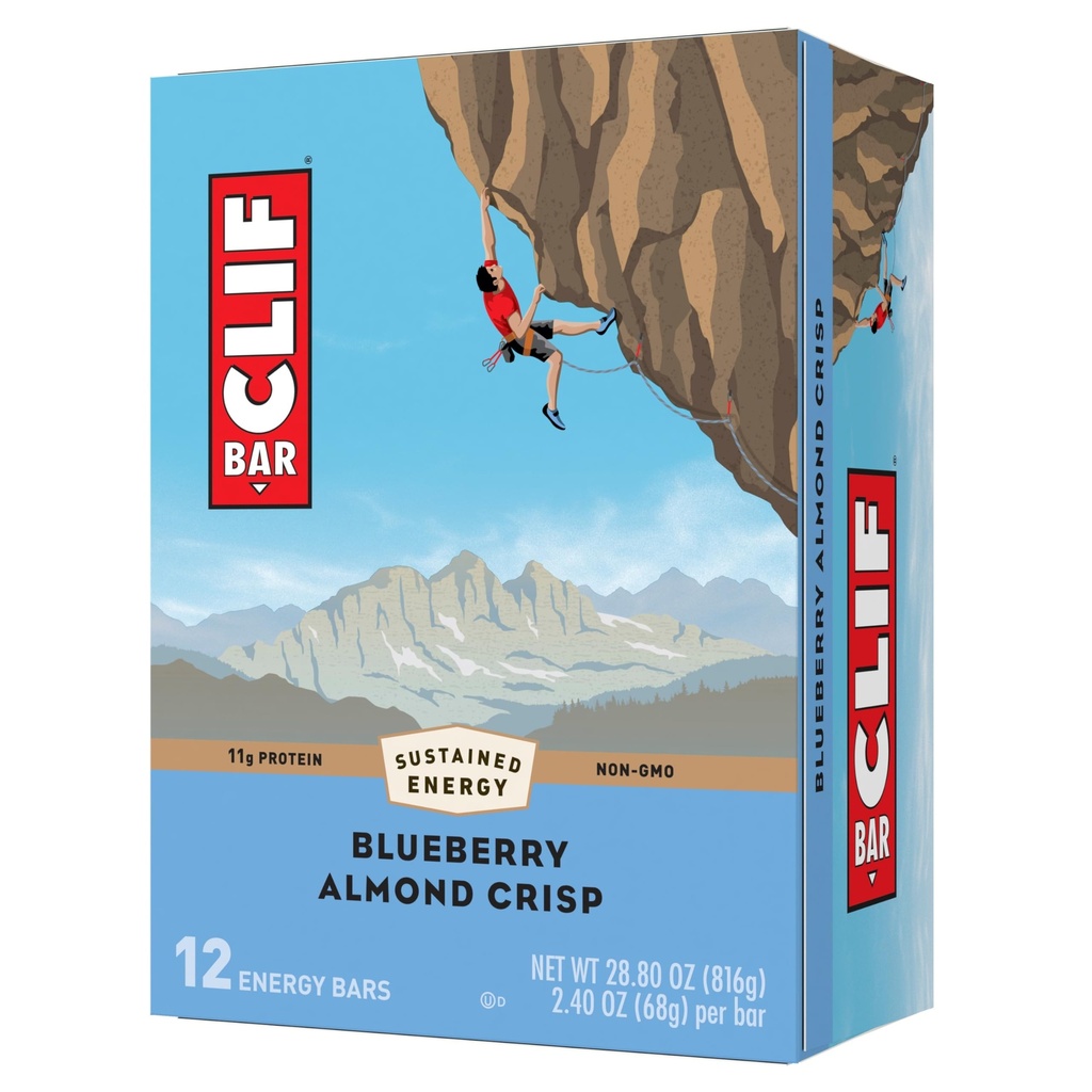 CLIF BAR - Αμύγδαλο βατόμουρο Crisp - Φτιαγμένο με οργανική βρώμη - Μη ΓΤΟ - Plant Based - Energy Bars - 2.4 oz. (12 Pack)