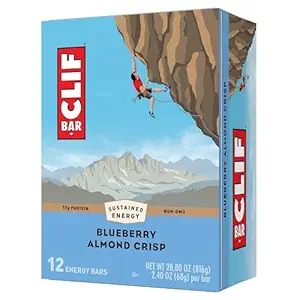KIZLA - Blueberry Almond Crisp - Organik Oats - Non-GMO - Plantive - Energy Bars - 2.4 oz. (12 Pack)