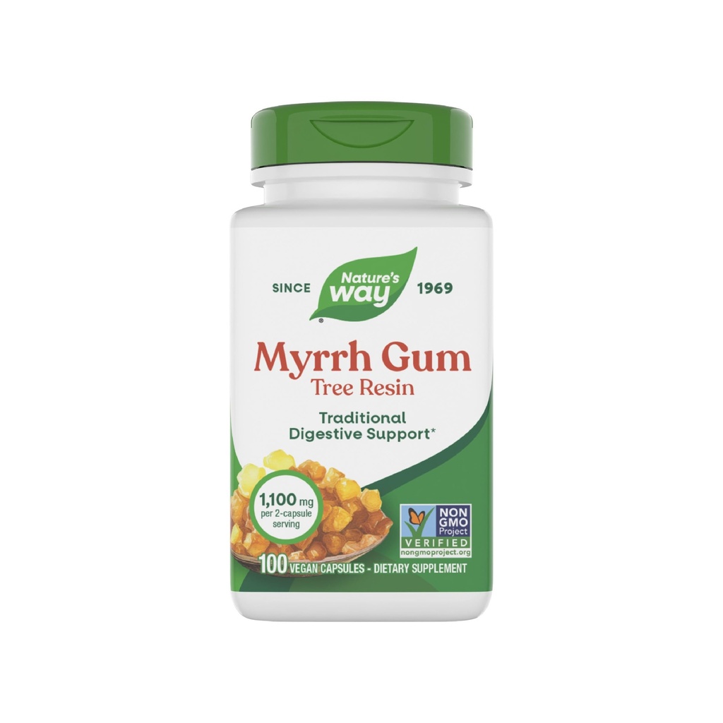 Nature's Way Myrrh Gum Treewear, Traditional Digestive Support*, 1,100 mg Per Servis, 100 Capsules (Pazar Mayıs Vary)