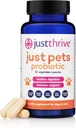 Sadece Thrive Just Pets Probiyotik - Daily Digestive Probiyotiks for Dogs and Cats - 4 Milyar CFUs Pet Probiyotik, 30 Capsules