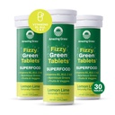 Amazing Grass Fizzy Green Tabletler Superfood: Green Superfood Water Flavoring Tablet Antioksis & alkaliing Greens, Lemon Lime, 10 Kont (Pazarlama 3)