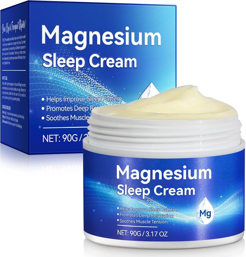 Banyo için Magnezyum Oil Cream,Magnesium Body Butter - Sleep, Leg Cramps, Ortak Destek ve Kas Soreness-Fast Abxia-Nighttime Magnezyum Cream 3 fl ozz