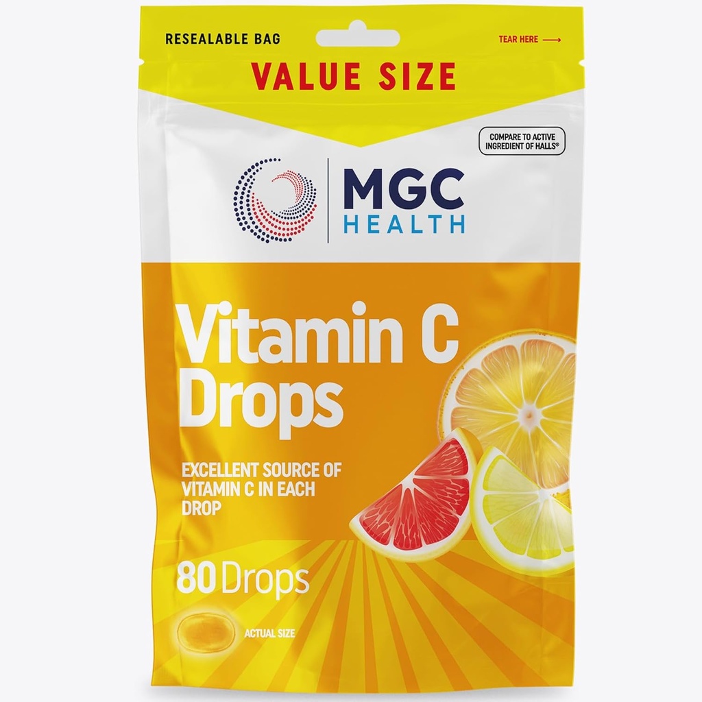 Cough Drpos - Assorted Citrus + Vitamin C Flavor - 80 Kont (4000 of 1)