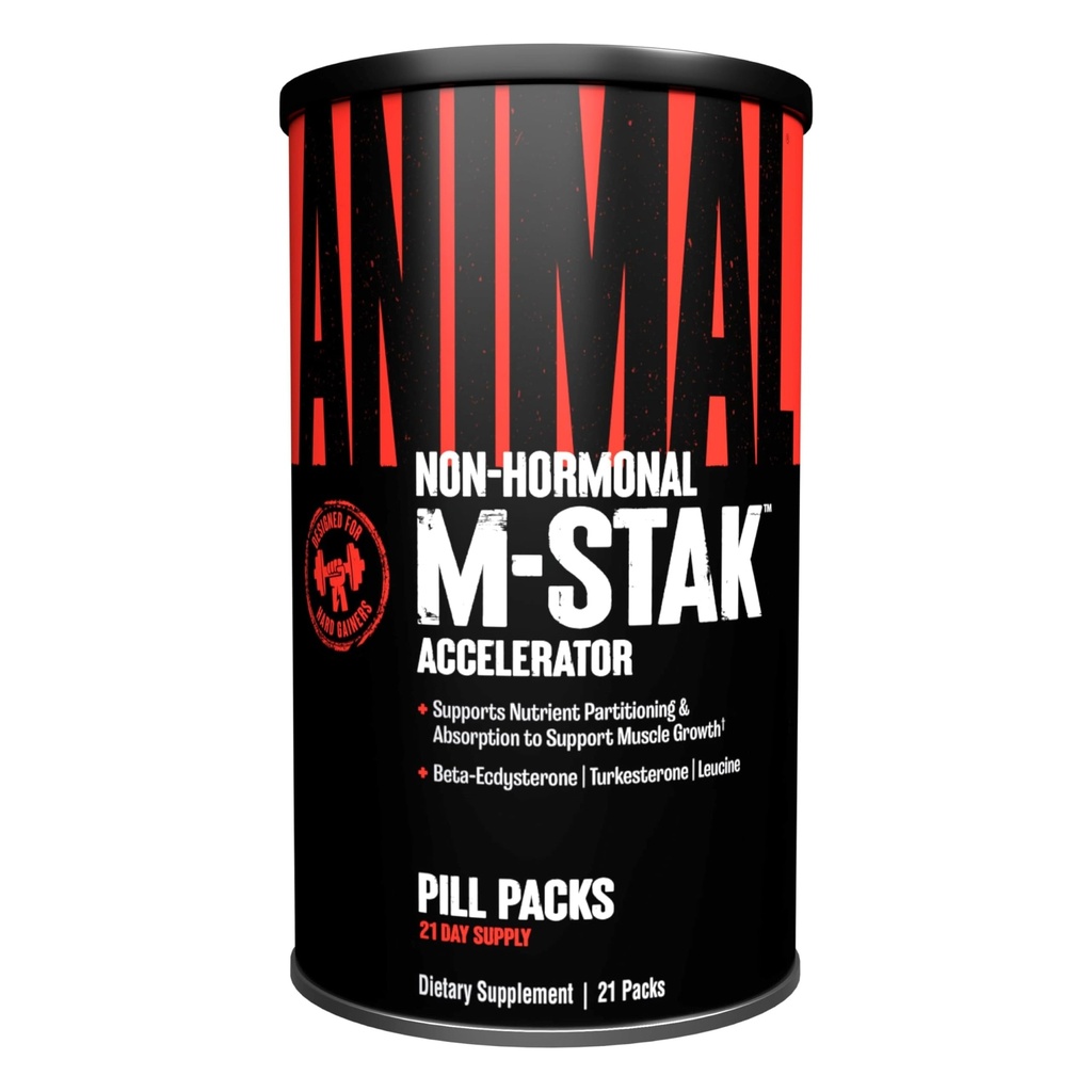 Ζώα M-Stak - Μύες Builder και αναβολική μάζα Gainer συμπλήρωμα για Bodybuilding - Lean μυϊκή ανάπτυξη, Amino Complex και πριν από την προπόνηση ενέργεια, 21 συσκευασίες