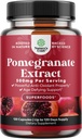 Advanced Antioxidant Superfood Pomegranate Supplement - Φυσικό εκχύλισμα Ρόδι Πολυφαινόλες συμπλήρωμα για την καρδιακή υγεία και κοινή υποστήριξη - Reds Superfood Κάψουλες σκόνης για άνδρες και γυναίκες 120ct