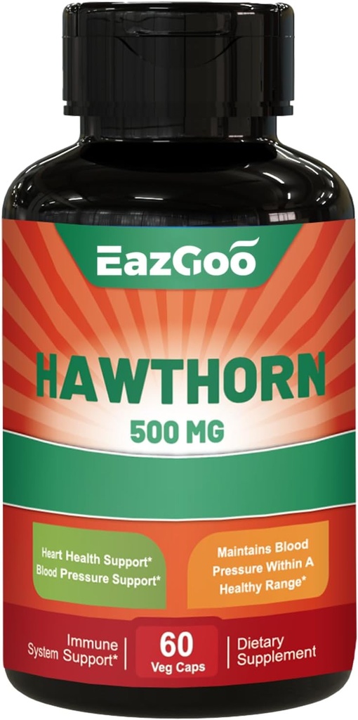 Hawthorn κάψουλες μούρων-αντιοξειδωτικό, υποστήριξη κυκλοφορίας-Hawthorne συμπλήρωμα- 60 κάψουλες Vegan, μη ΓΤΟ