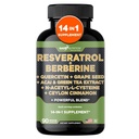 Gade Beslenme Resveratrol Berberine Quercetin Grape Tohumu Etiketi Yeşil Çayı N-Acetyl Cysteine - 1 Kompleks Tamam for Women & Men with Potent Antioksis - Made in USA