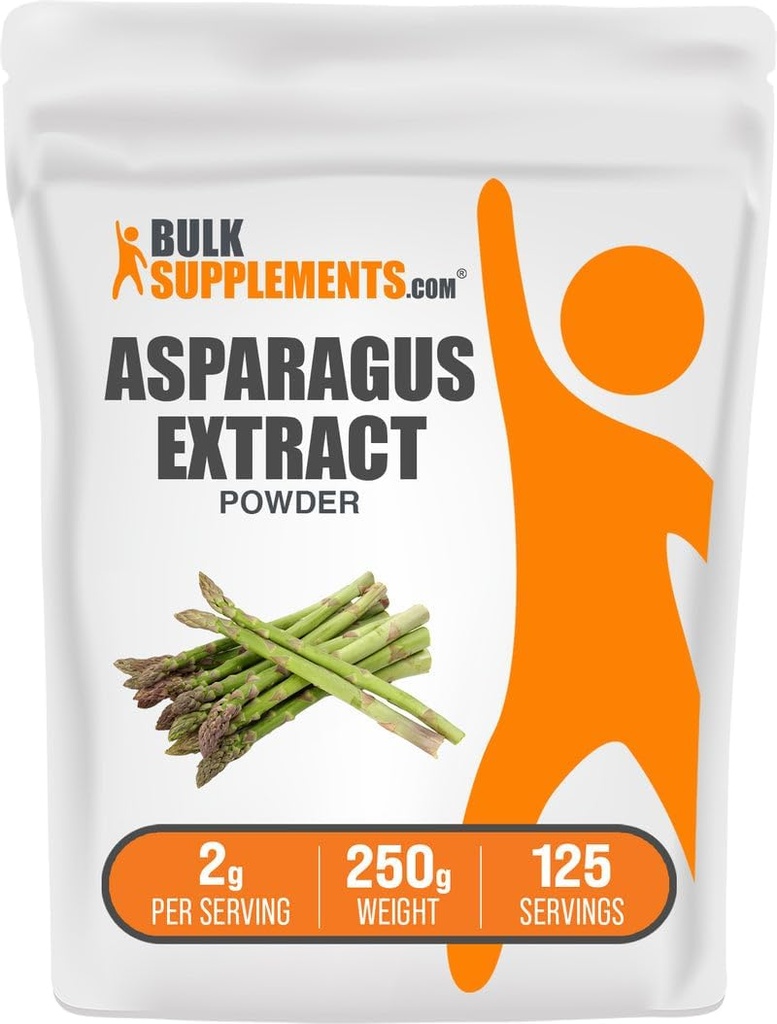 BulkSupplements.com Σκόνη Εκχυλίσματος Ασπαράγους - συμπλήρωμα βοτάνων, Σκόνη Shatavari - Χωρίς γλουτένη, 2g ανά Σερβίρισμα, 250g (8,8 oz) (πακέτο του 1)
