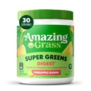 Amazing Grass Super Greens Powder Digest, Organic Greens Blend Smoothie Mix, Digestion Support, Spirulina, Chlorella, Probiotic Drink Mix, Pineapple Guava, 30 Servings, 7.4 Ounce (Packaging May Vary)