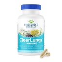 RidgeCrest Herbals ClearLungs Immune, Lung Support Supplement with Mullein, Elderberry, çinko, C vitamini, Vitamin A, Olive Leaf (60 Caps, 30 Serv)