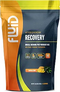 Akışkanlık, Post-Workout Drink Mix, Whey Isolate protein, L-Glutamine, Carbs, All Natural Materialss, Gluten-Free, Lactose-Free (Tropical Fruit)