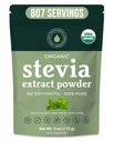 Organik Pure 100% Stevia Toz, 4 oz, Satisfies Sweet Cravings, Lowers Blood Sugar Levels for Diabetics, Bulk Tozlu Stevia Extract Sweetener for Better Baking & Beverages, 800+ Sort by NatriSweet