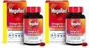 MegaRed Advanced 4-in-1 2X Concentrated 500mg Omega-3 Fish Oil & Antarctic Krill Oil with Fatty Acid, EPA/DHA Supports Heart, Brain, Joints, Eye Health 80 Count Softgels (2 Pack)