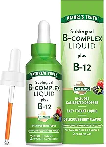 Nature's Truth Sublingual B Kompleksi | B12 | 2 Akış Ounces | Berry Flavor | Vegan, Non-GMO & Gluten Free Supplement Supplement Supplement
