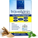 Seyahat Uyku Yardımı | Jet Lag Relief, Restorative Sleep, Immune Support | Flight, Hotel Essential | 5-in-1 Formula w/Melatonin, Ashwagandha, L-Theanine, GABA, Lemon Balm | 20 Capsules |