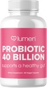 Lumen Naturals Probiyotiks 40 Milyar CFU | Kadınlar ve Erkekler için Probiyotikler | Destekler Digestion, Gut Health & Immune System with Digestive Enzymes - 60 Veggie Count
