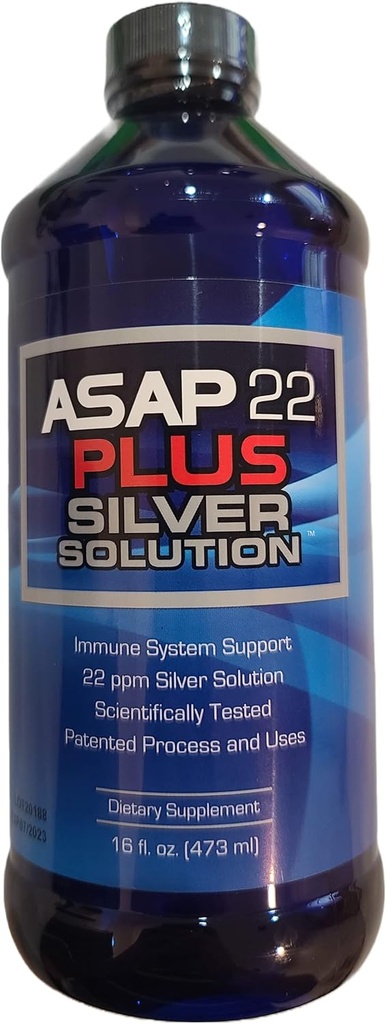 American Biotech Labs - ASAP 22 Plus Silver Solution - Υποστήριξη ανοσοποιητικού συστήματος, 22 ppm Silver Solution Dietary Supplement - (16 oz)