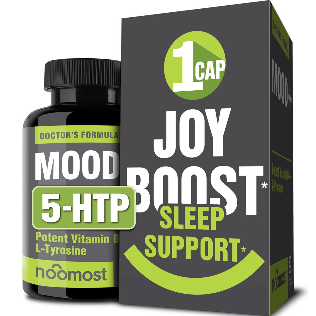 Noo Most Mood Support Supplement for Mood Boost, Calm Mind & Body, Stress Response, Energy Supplement – Herbal Adaptogens: Ashwagandha, L Tyrosine, 5 HTP, Passion Flower, 30 Counts