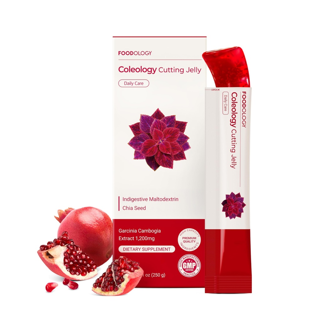 GIDAOLOGY Coleology Cut Jelly (10 Days) - Garcinia Cambogia (HCA) Jelly Sticks. Pomegranate Flavored. Chia Tohumları, Collagen.
