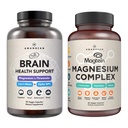 AMANDEAN Premium Brain & Magnesium Bundle: Υψηλής Απορρόφησης Μαγνήσιο L-Θρεονικό, Γλυκινικό & Μηλεϊνό, ΗΠΑ-Grown Organic Lion’s Mane 6:1 Extract, και Alpha-GPC. Υποστηρίζει γνωστική υγεία, εστίαση & ύπνο