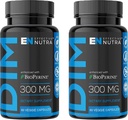 EFFECTIVE NUTRA Dim Supplement 300mg with BioPerine - Ekstra Kuvvetli Estrogen Blocker for Men & Women - Hormon & Metabolism Support - 4 Ay Supply