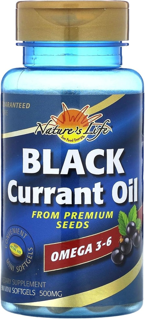 Sun Diyetary Supplement, Black Currant, 500 mg, 90 yumuşak jel