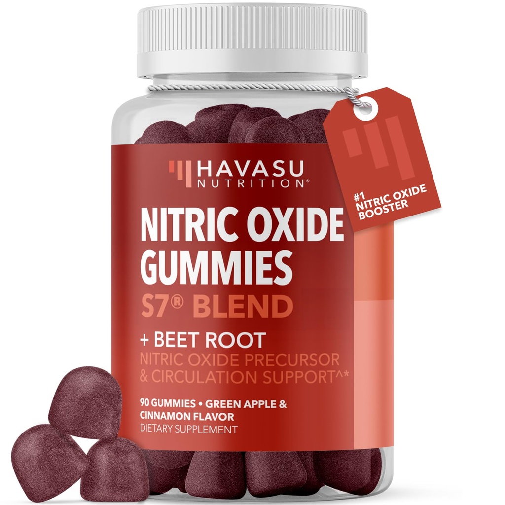Erkekler ve Kadınlar için L-Arginine ve Arıt Kökleri - Endurance ve Recovery için Hiçbir Gummies - 90 Kont - Yeşil Apple ve Cinnamon Flavor - Vegan, Non-GMO, 1 ay Supply